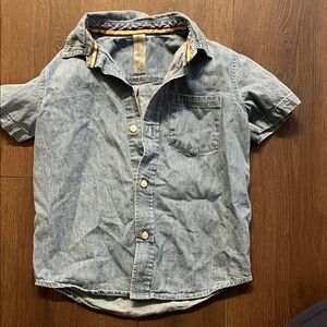 Primary Denim Blue Kids Button Down Shirt